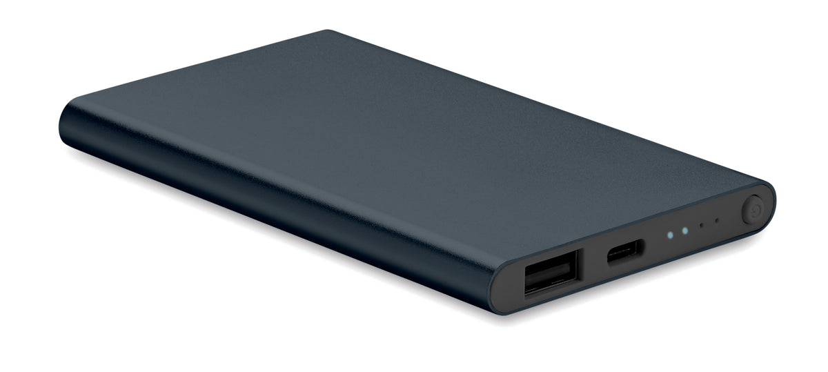 4000 mAh Power Bank Type C Powerflat C in marineblauw