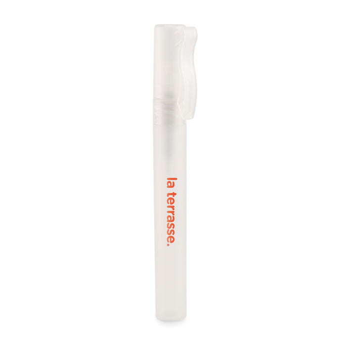 Zonnebrand spray 10 ml Pei met een bedrukking als voorbeeld