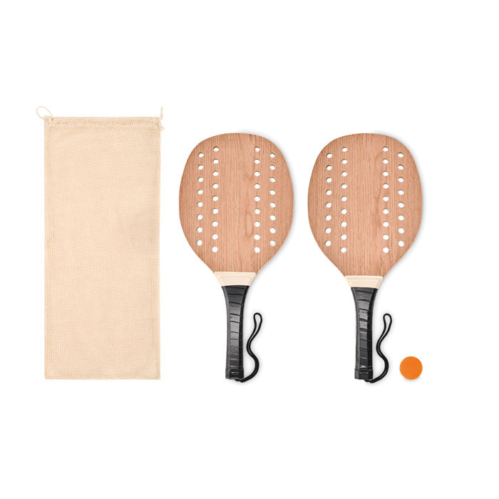 Rozenhout strand tennis set Palas in hout