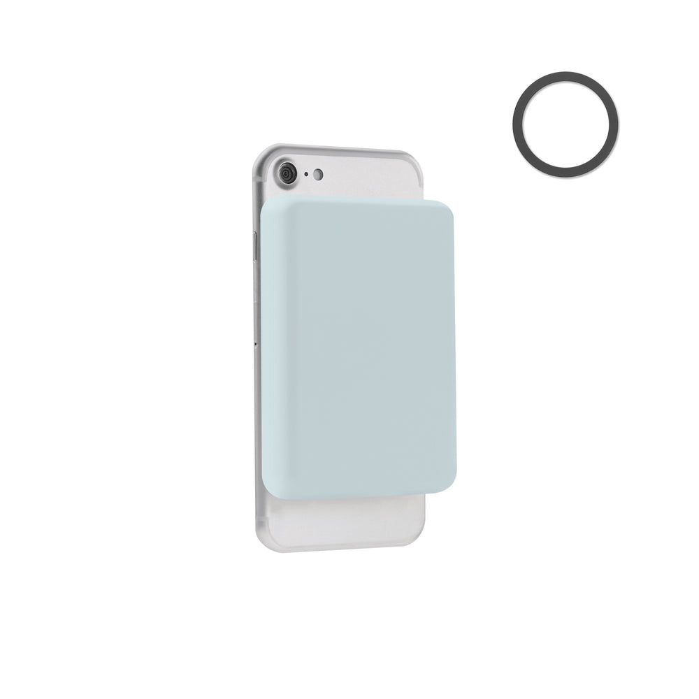 Magnetische lader 15W Doubletic in babyblauw