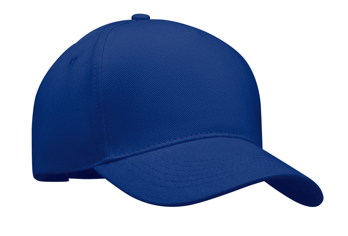 5 panelen baseballpet 260 g/m² Long Beach Singa in royal blauw