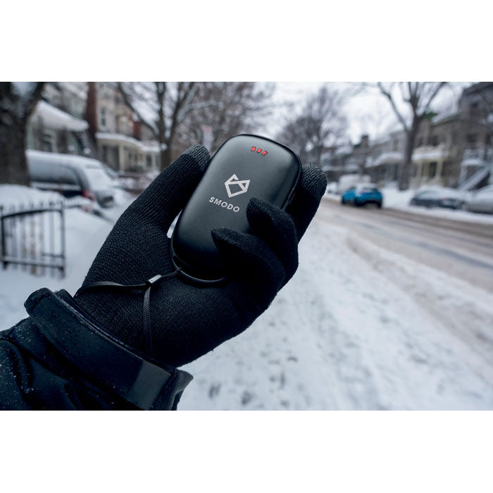 Handwarmer 4000 mAh powerbank Tricpower met een bedrukking als voorbeeld