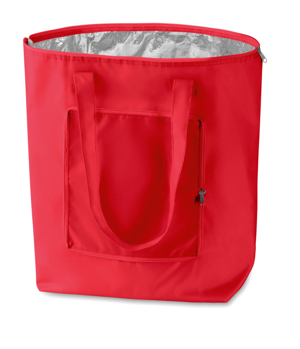 Koeltas van 210T nylon Plicool in rood