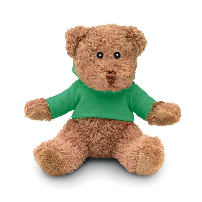 Teddybeer met sweatshirt Johnny in groen