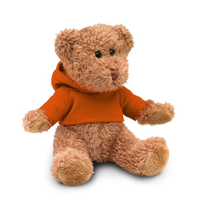 Teddybeer met sweatshirt Johnny in oranje