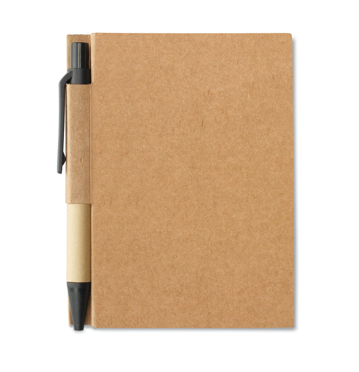 Notitieblok en gerecyclede pen bedrukken – Cartopad