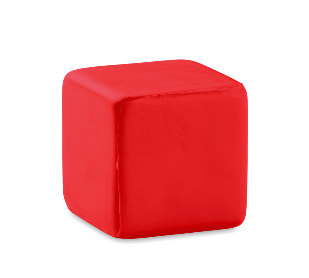 Anti-stress vierkant Squarax in rood
