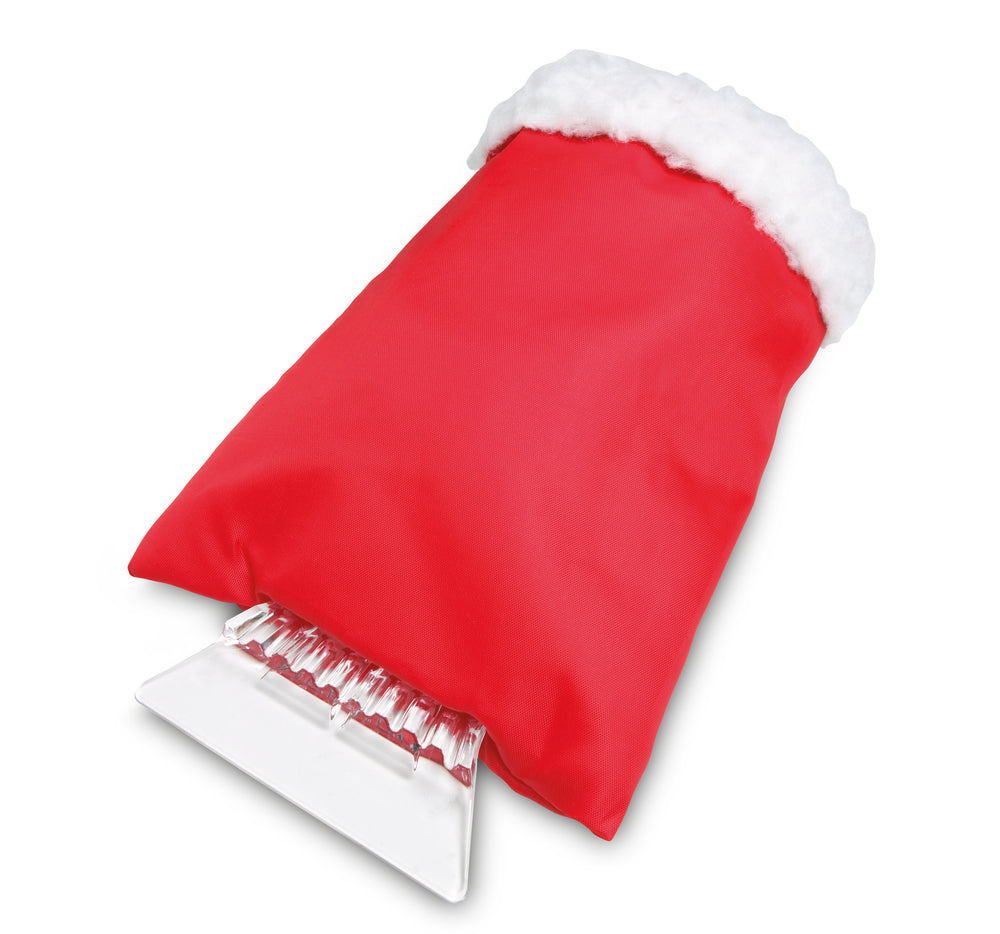 IJskrabber met handschoen Warmix in rood