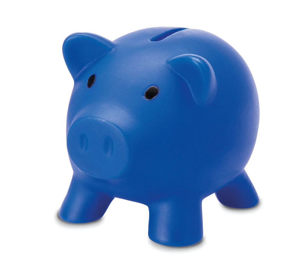 Spaarvarken Softco in blauw