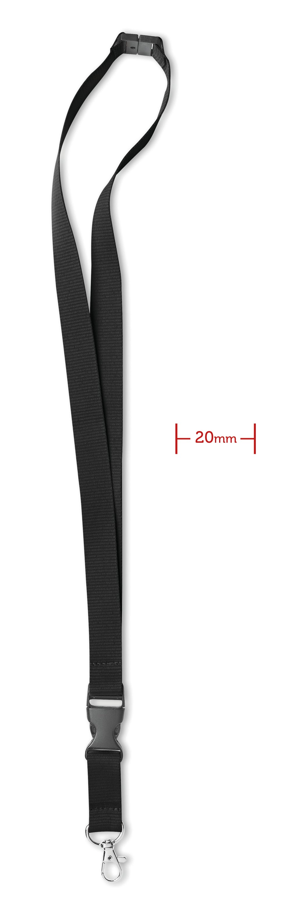 Ard, metalen haak. 20 mm Lany in zwart