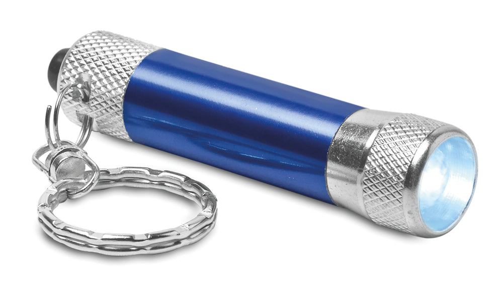 Sleutelhanger met zaklampje Arizo in blauw