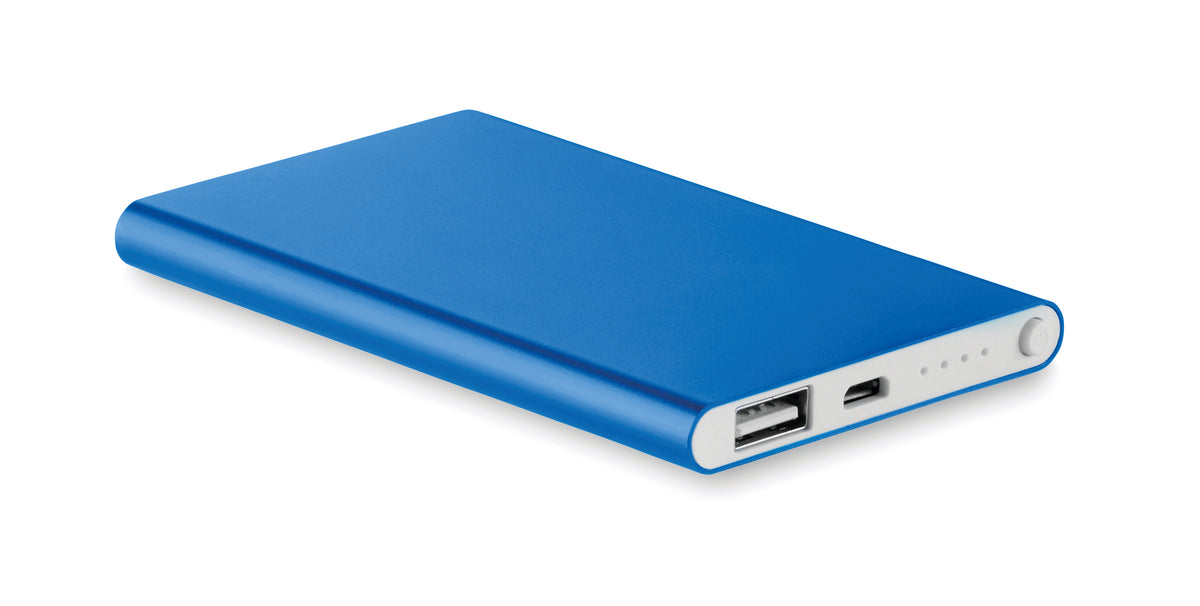 Alu PowerBank 4000 mAh Powerflat in royal blauw