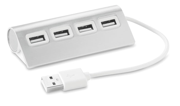 Hub met 4 poorten bedrukken – Aluhub