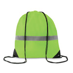 Rugzak met koord Stripe in neon geel