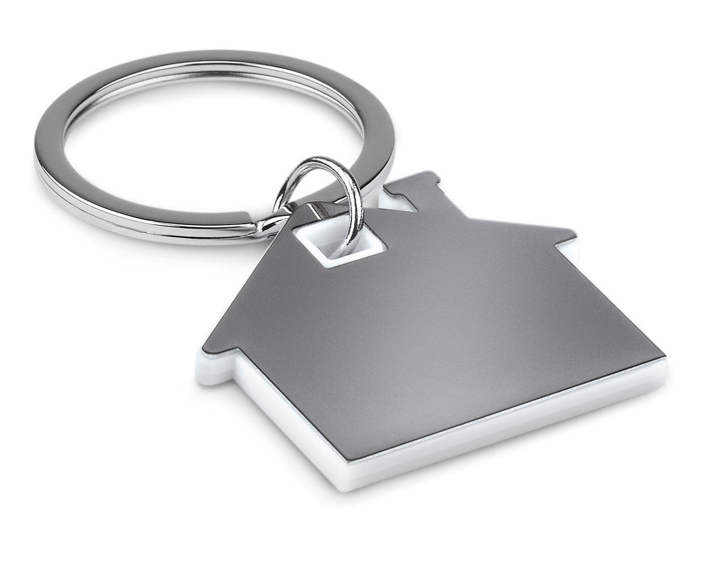 Huisvormige sleutelhanger Imba in wit