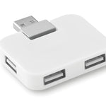 USB hub 4 poorten Square in wit