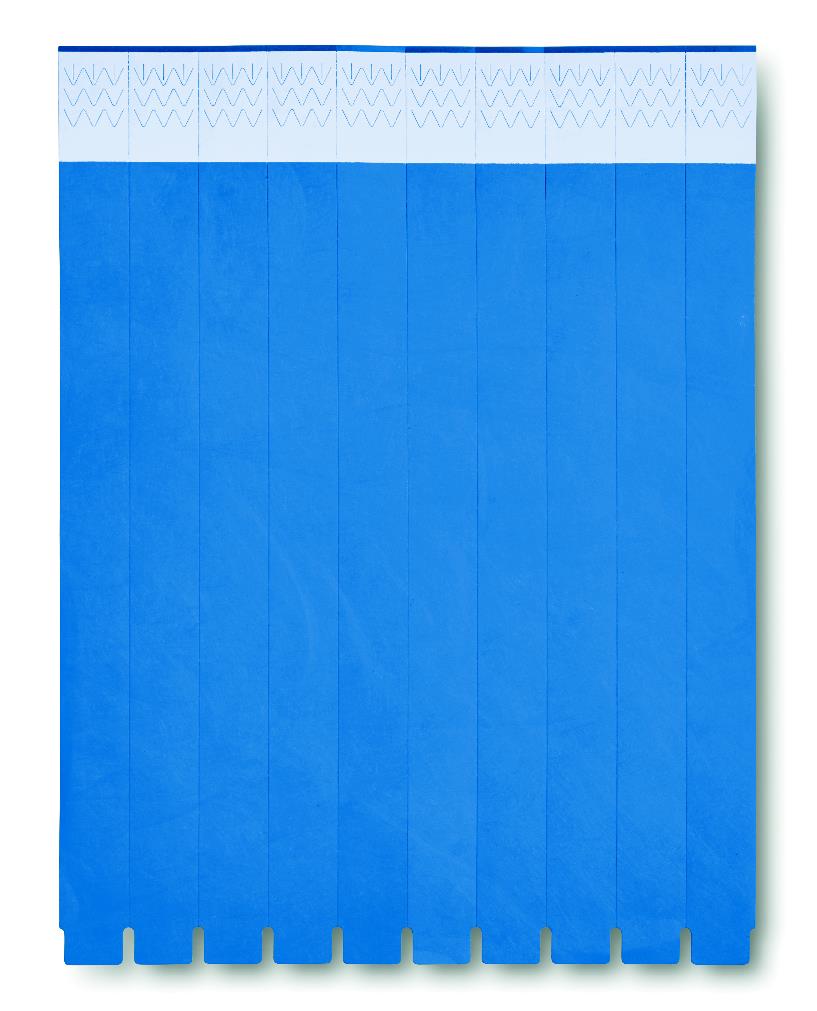 Èèn vel met 10 event armbandjes Tyvek in royal blauw