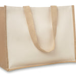 Jute/canvas boodschappentas Campo De Fiori in beige