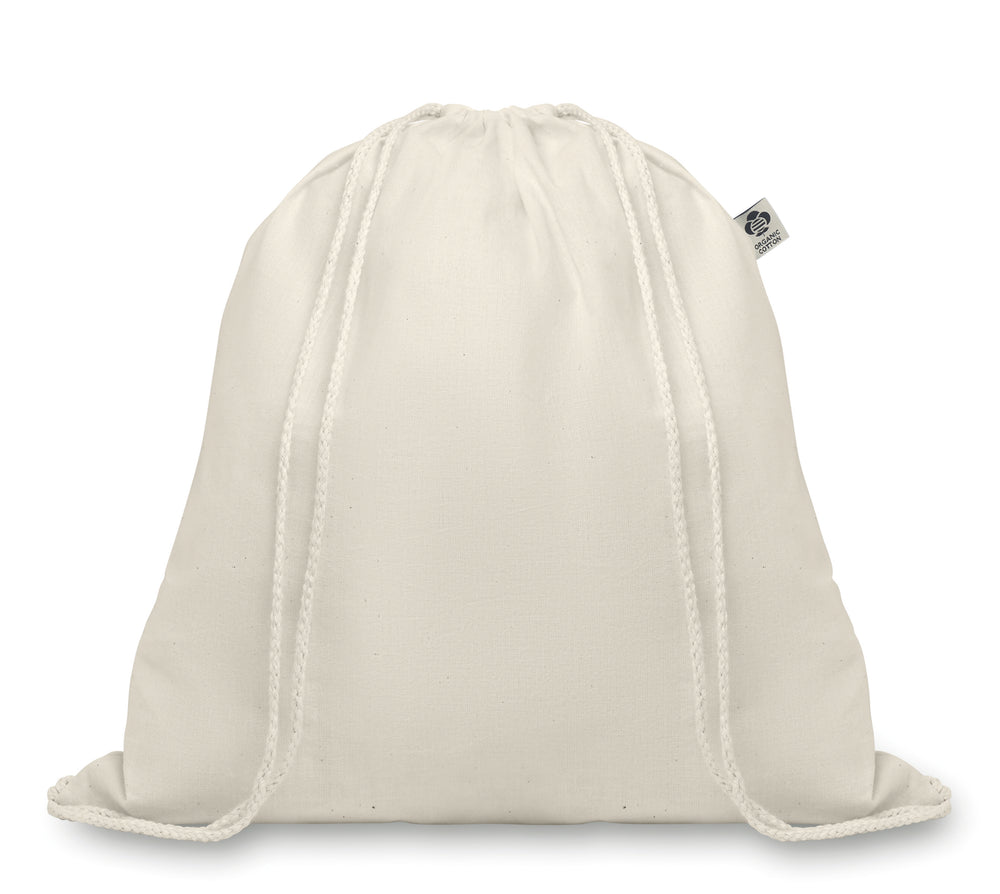 Katoenen rugzakje met koord Organic Hundred in beige