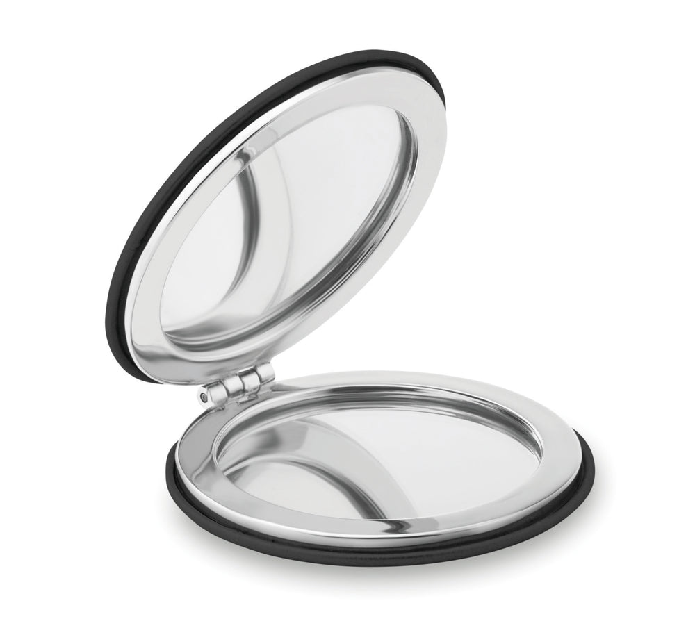 Magnetische dubbele spiegel Glow Round in zwart