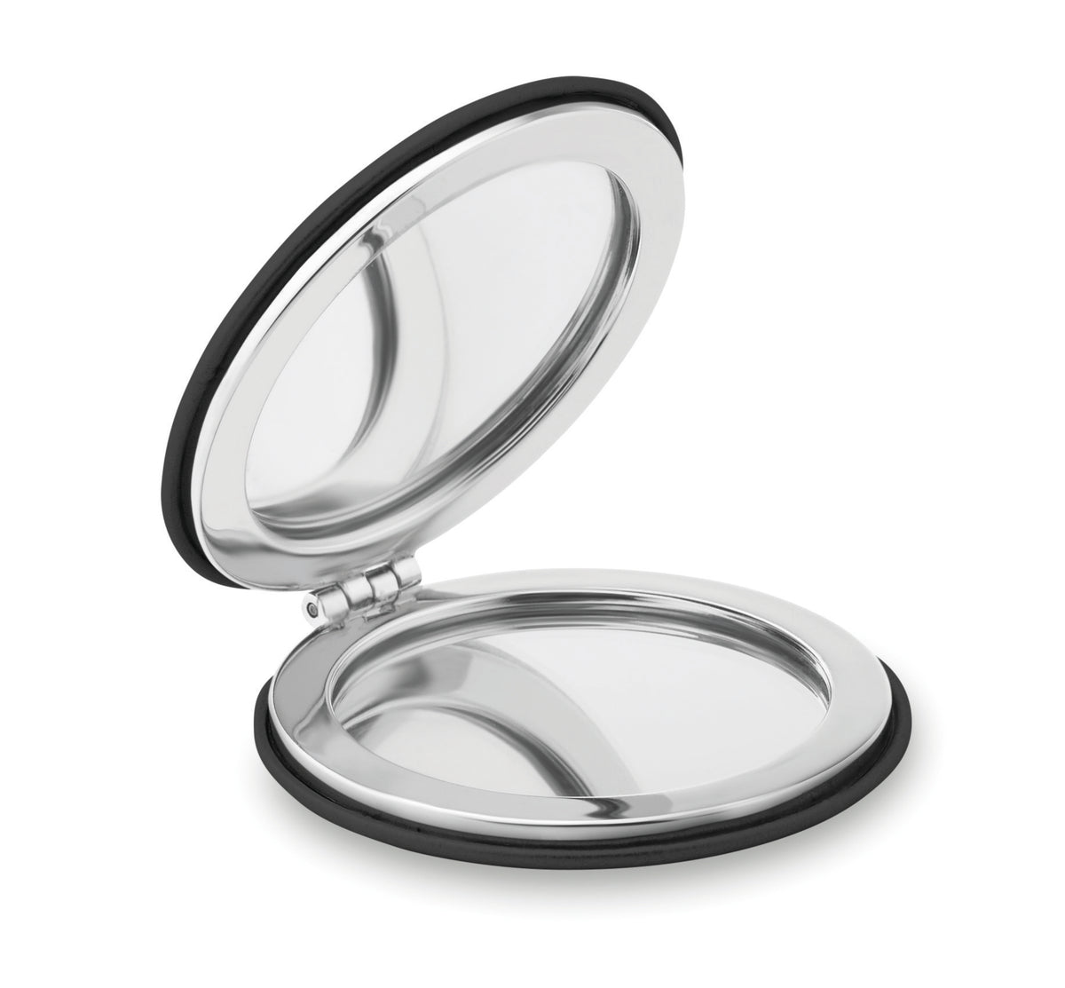 Magnetische dubbele spiegel Glow Round in zwart