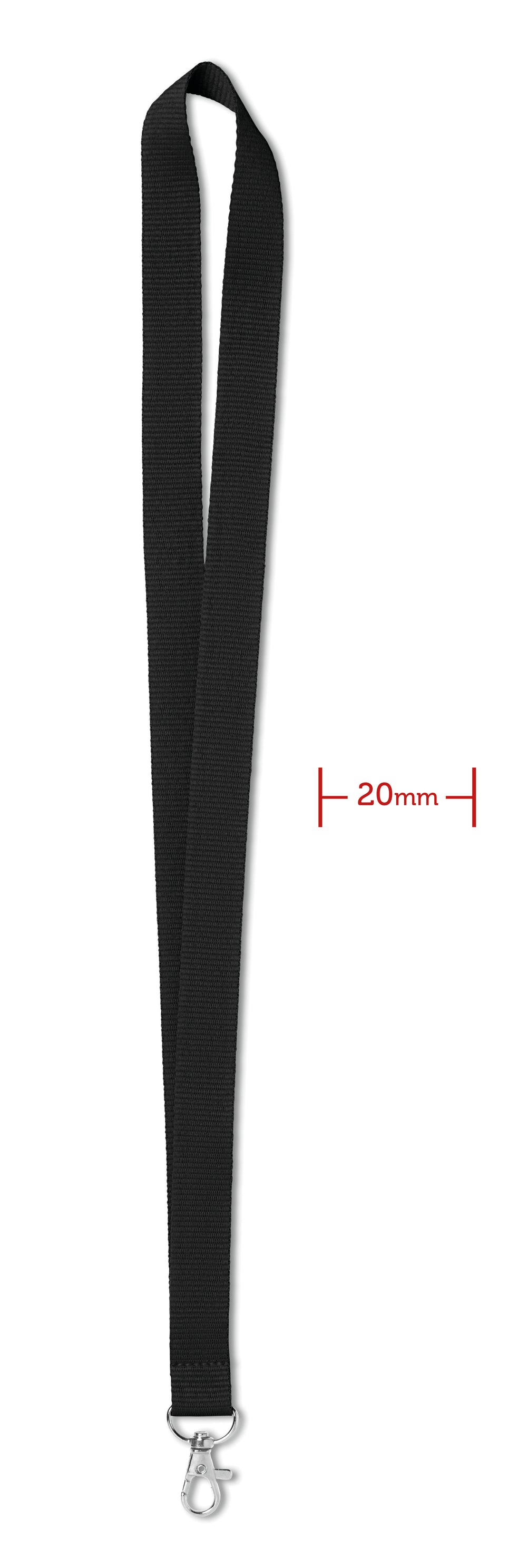 Lanyard 20 mm Simple Lany in zwart