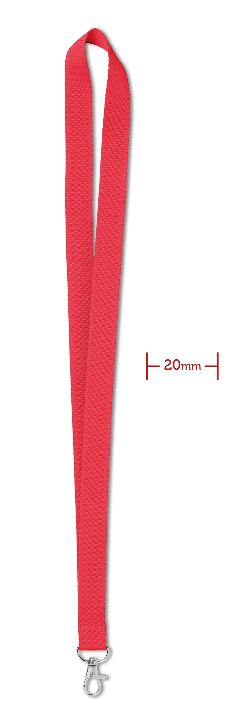 Lanyard 20 mm Simple Lany in rood