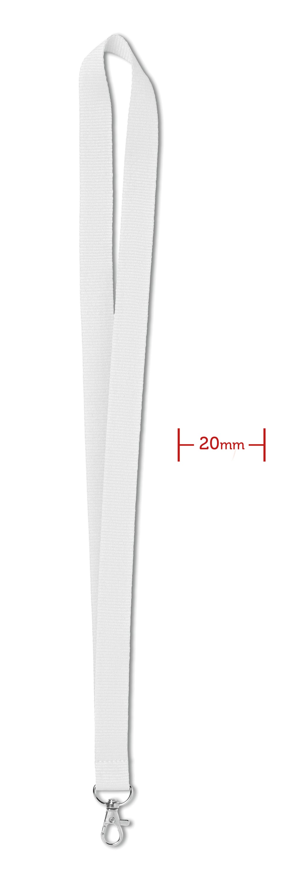 Lanyard 20 mm Simple Lany in wit