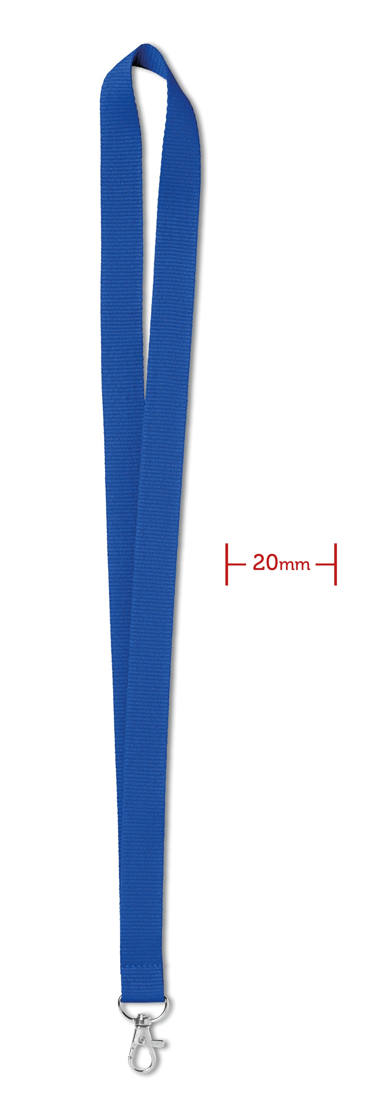Lanyard 20 mm Simple Lany in royal blauw