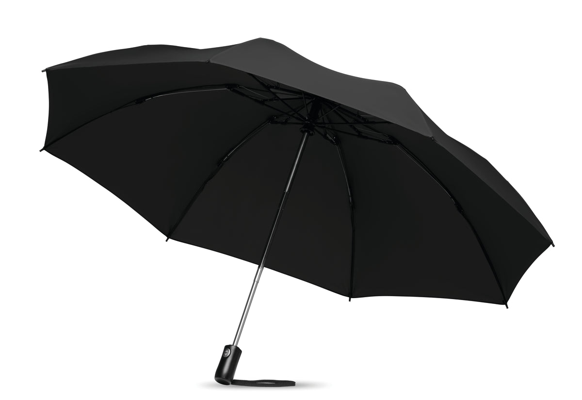 Opvouwbare reversible paraplu Dundee Foldable in zwart
