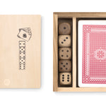 Spelletjes in houten doos Las Vegas in hout