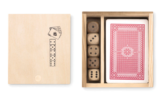 Spelletjes in houten doos bedrukken – Las Vegas
