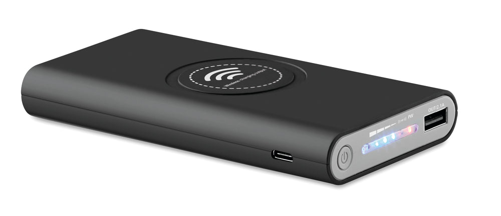 Powerbank draadloos opladen Vigor in zwart