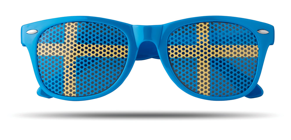 Zonnebril met vlag Flag Fun in blauw