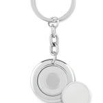 Sleutelhanger Flat Ring in glanzend zilver