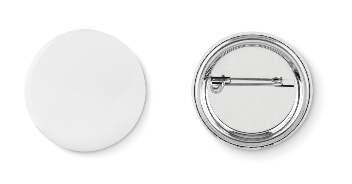Klein metalen button Small Pin in mat zilver