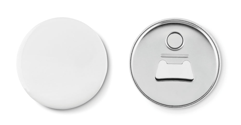 Koelkastmagneet en flesopener Pin Opener in mat zilver