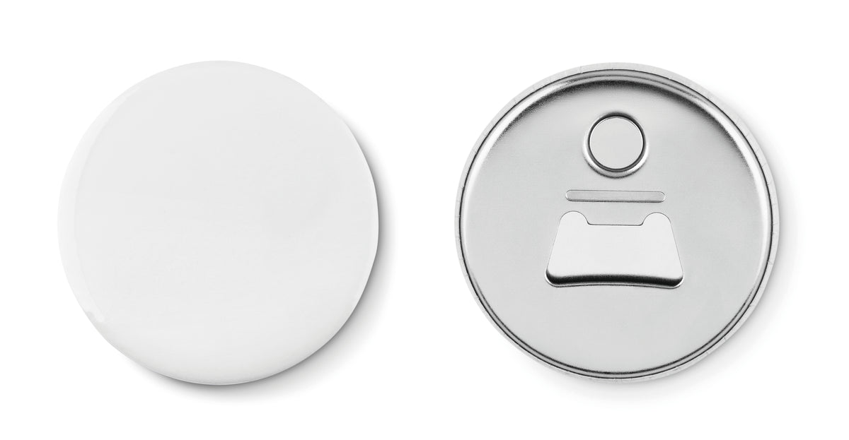 Koelkastmagneet en flesopener Pin Opener in mat zilver
