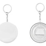 Sleutelhanger opener Pin Flask in mat zilver