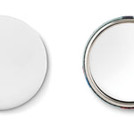 Metalen button Mirror in mat zilver