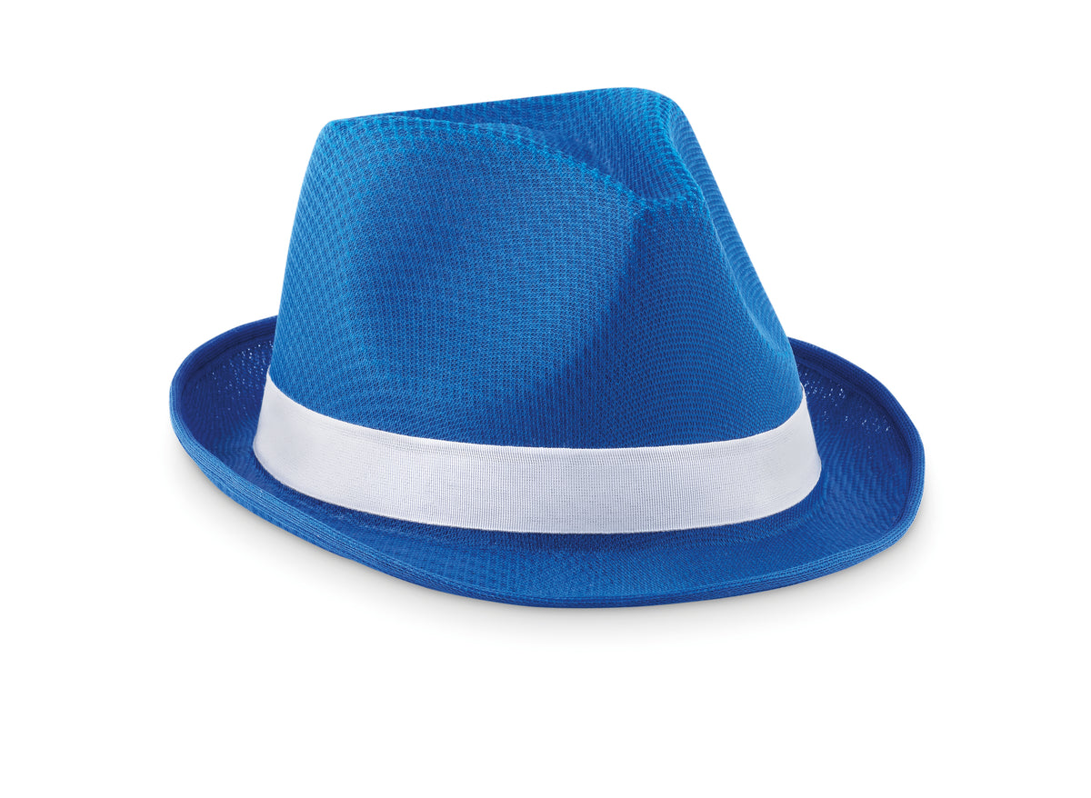 Polyester zonnehoed Woogie in royal blauw