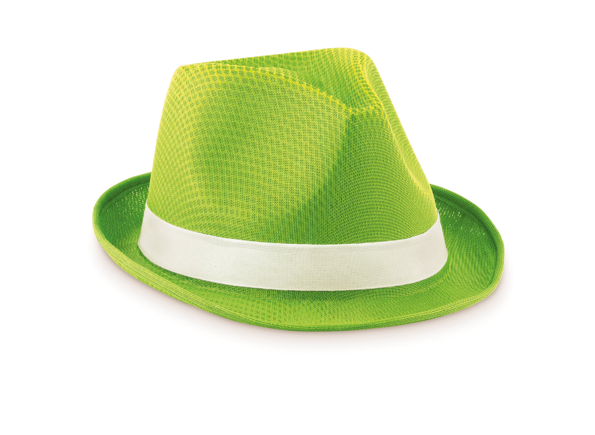 Polyester zonnehoed Woogie in limoen
