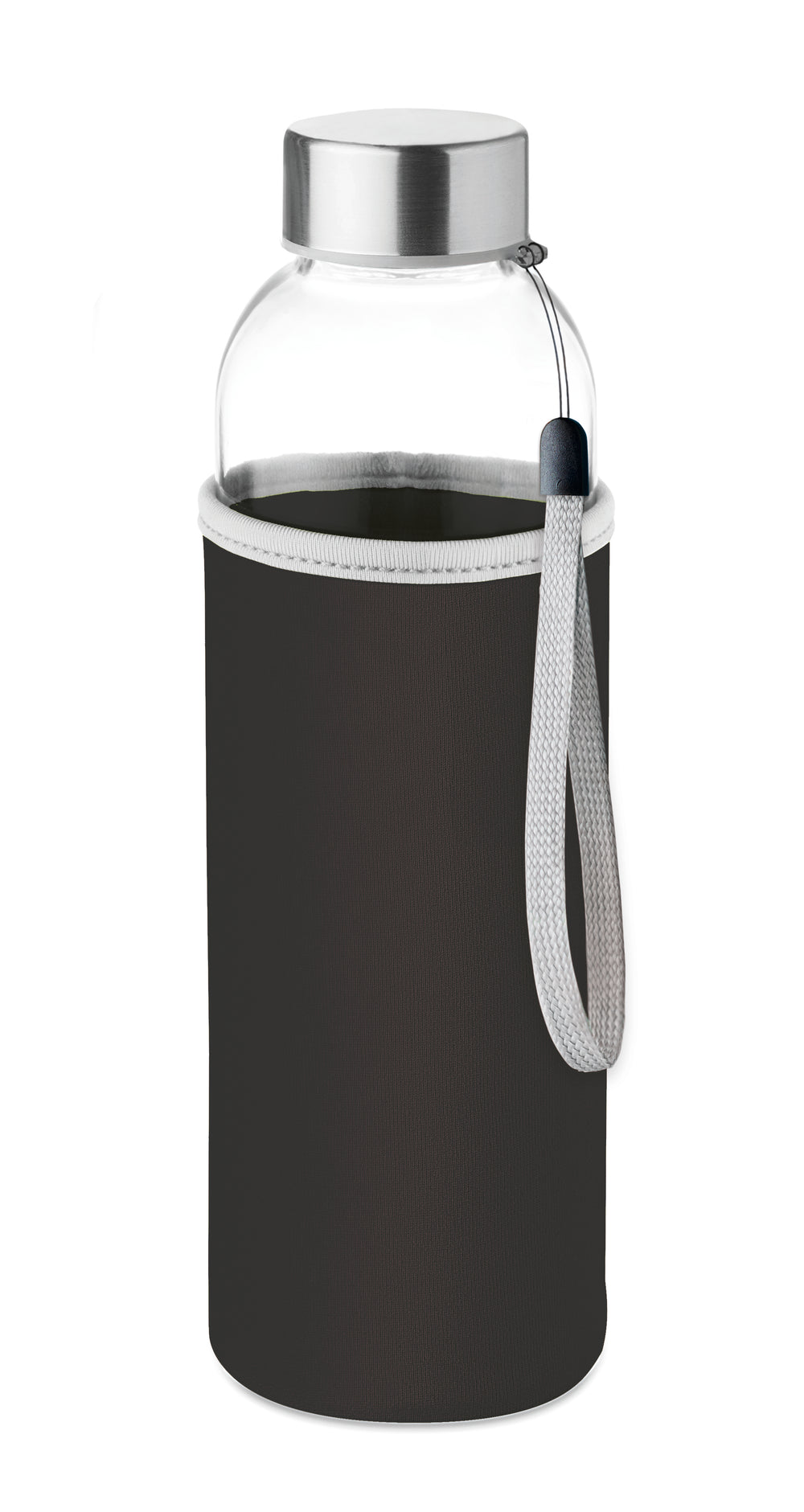 Glazen drinkfles 500 ml Utah Glass in zwart