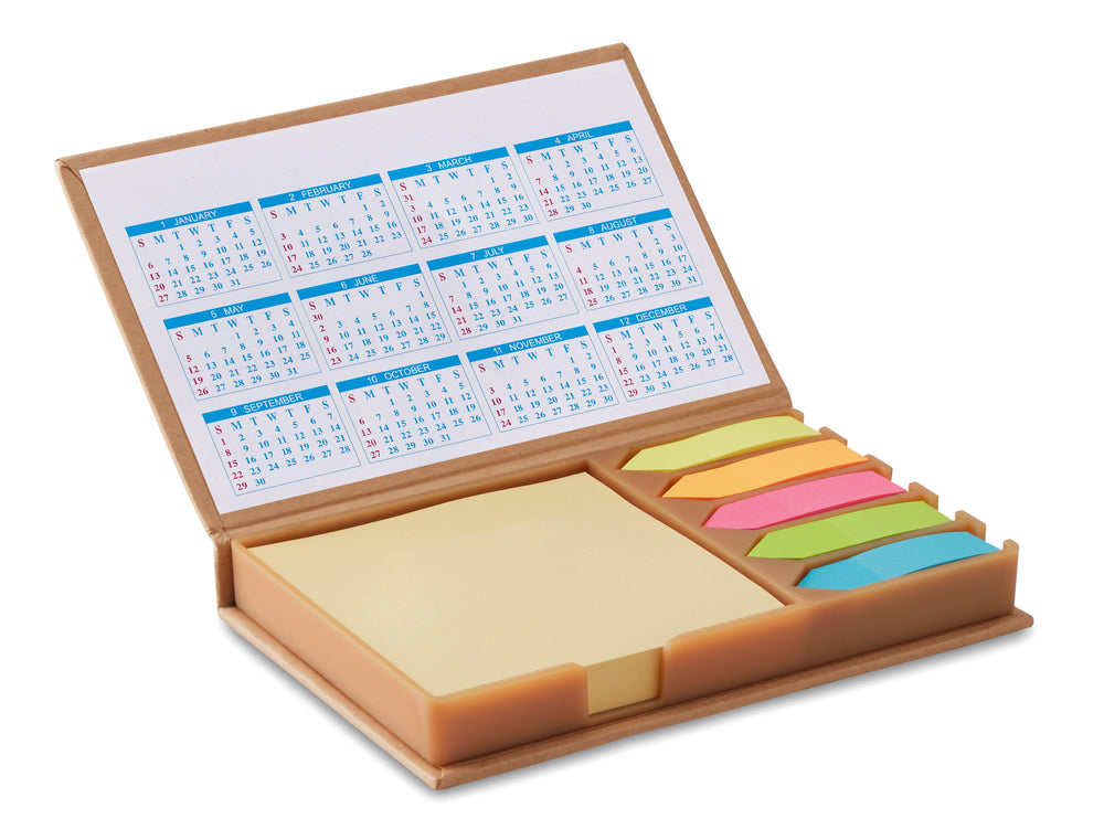 Bureauset kalender Memocalendar in beige