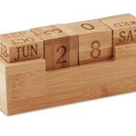 Bureaukalender bamboo Karenda in hout
