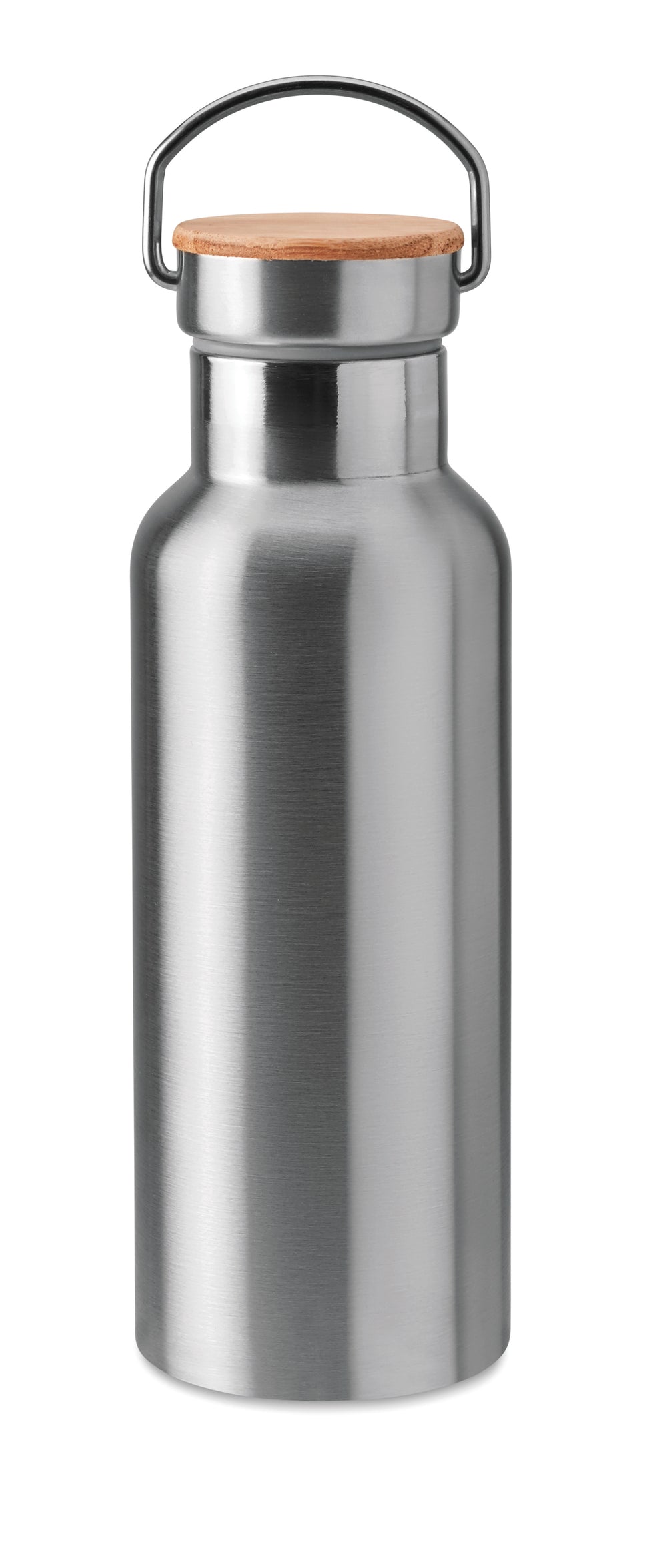 Dubbelwandige fles 500 ml Helsinki in mat zilver