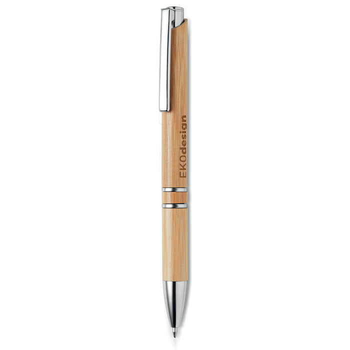 Bamboe balpen Bern Bamboo met een bedrukking als voorbeeld