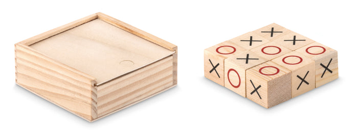 Houten boter-kaas-eieren bedrukken – Tic Tac Toe