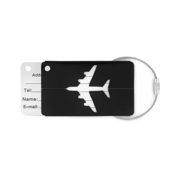 Kofferlabel Fly Tag in zwart