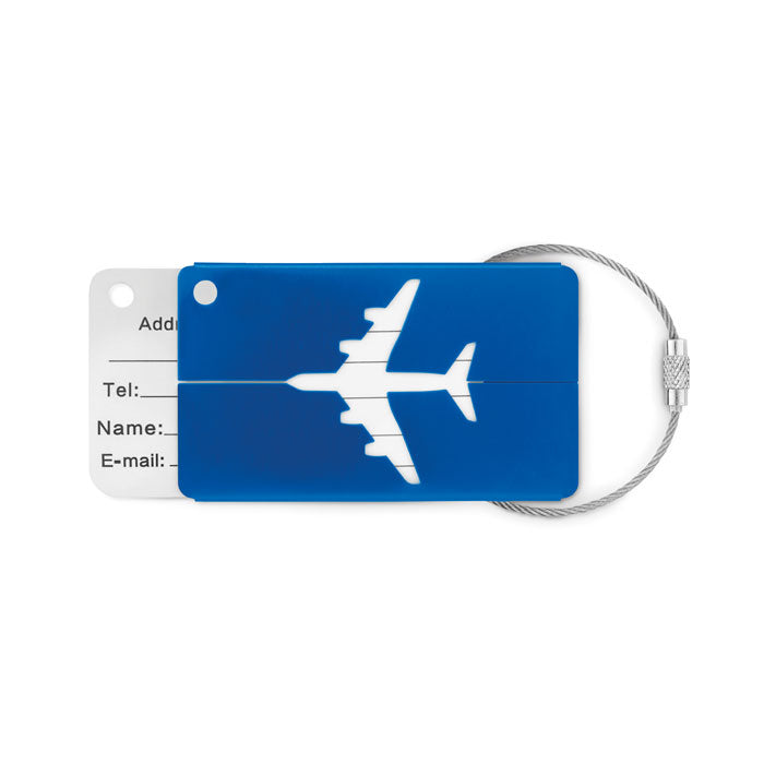 Kofferlabel Fly Tag in royal blauw